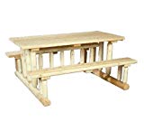 Cheap Cedarlooks 020021E Log Park Style Picnic Table