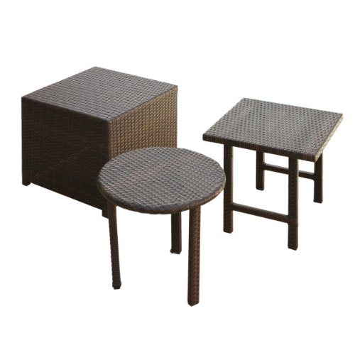 Best Selling Palmilla Wicker Table Set, Multibrown