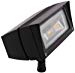 Rab FFLED18/PC Future Flood Series Rectangular LED Flood Light Fixture 18 Watt 120 - 277 Volt Button 5000K Arm Mount Bronze