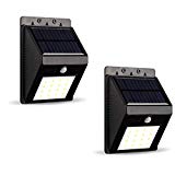 Adalite Solar Power Motion Sensor Light 16 LED Security Wall Light Weatherproof for Patio Garden Path, Key Pin, 2-Pack Review