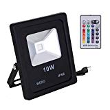 Cheap WEDO [Updated RF Remote Control] 10W RGB LED Flood Light Ultra Bright IP66 Waterproof 16 Colors Change with RF 30m (98ft) Remote Wall Wash Security Light with US 3-Plug for Outdoor Garden Yard Hotel