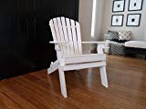 Furniture Barn USA NEW DELUXE 7 SLAT Poly Lumber Wood Folding Adirondack Chair with 2 CUP HOLDERS-Bright Red- Amish Made USA Review