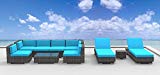 Urban Furnishing.net – IBIZA 10pc Modern Outdoor Wicker Patio Furniture Modular Sofa Sectional Set, Fully Assembled – Sea Blue Urban Furnishing.net – IBIZA 10pc Modern Outdoor Wicker Patio Furniture Modular Sofa Sectional Set, Fully Assembled – Sea Blue