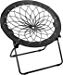 Bunjo Bungee Chair Dorm. Bedroom, Entertainment Center, Patio Furniture, Sporting Events and Camping (Black/Grey)