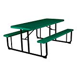 Norwood Commercial Furniture Blow- Molded Plastic Picnic Table, Green/Black, NOR-PTBM7260-6-10 Norwood Commercial Furniture Blow- Molded Plastic Picnic Table, Green/Black, NOR-PTBM7260-6-10