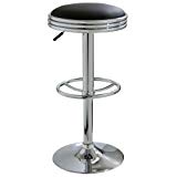 Amerihome BS1208 Soda Fountain Bar Stool, Black For Sale Amerihome BS1208 Soda Fountain Bar Stool, Black For Sale