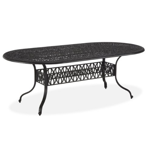 Home Styles Floral Blossom Oval Dining Table, Charcoal Review