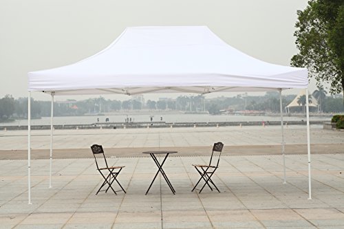 American Phoenix 10x10 10x15 10x20 [White Frame] Portable Event Canopy Tent, Canopy Tent, Party Tent Gazebo Canopy Commercial Fair Shelter Car Shelter Wedding Party Easy Pop Up (White, 10x15)