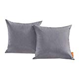 Modway EEI-2001-GRY Convene Two Piece Outdoor Patio Pillow Set, Gray For Sale