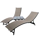 Vivere Midtown Lounger 3 Piece Aluminum Set, Cocoa Vivere Midtown Lounger 3 Piece Aluminum Set, Cocoa