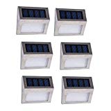 Decoroom Solar Lights Motion Sense Step Light LED Outdoor Solar Stairs Lights Garden Pathway Patio Lamp Steel 6 Pack Decoroom Solar Lights Motion Sense Step Light LED Outdoor Solar Stairs Lights Garden Pathway Patio Lamp Steel 6 Pack