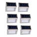Decoroom Solar Lights Motion Sense Step Light LED Outdoor Solar Stairs Lights Garden Pathway Patio Lamp Steel 6 Pack