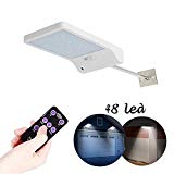 Gutter Lights Solar Wall Light Outdoor 48Leds Motion Sensor with Mounting Pole Outdoor Remote Control Adjustable 7 Color for Gutter Barn Porch Garage Patio(White) Review Gutter Lights Solar Wall Light Outdoor 48Leds Motion Sensor with Mounting Pole Outdoor Remote Control Adjustable 7 Color for Gutter Barn Porch Garage Patio(White) Review