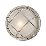 Marine Bulkhead Round Outdoor Wall/Ceiling Light – 10-inches Wide Review