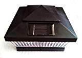 8-Pack Solar Black Post Cap Lights for 5