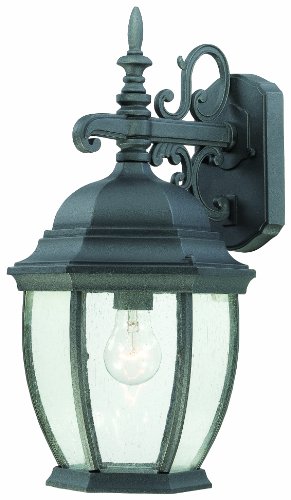 Thomas Lighting SL92297 Covington Outdoor Wall Lantern, Black For Sale