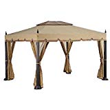 Garden Winds Replacement Canopy & Netting Set for Home Depot’s Mediterra Gazebo, RipLock For Sale