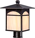 Nuvo Lighting 60/5655 Canyon Post One Light Lantern 100-watt Outdoor Porch and Patio Lighting with Honey Stained Glass, Umber Bronze Review Nuvo Lighting 60/5655 Canyon Post One Light Lantern 100-watt Outdoor Porch and Patio Lighting with Honey Stained Glass, Umber Bronze Review