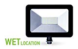 ASD 30W LED Floodlight with Arm Mount 5000K (Daylight) Slim SMD 3035lm Waterproof Outdoor Landscape Security, Black, ETL Listed DLC Certified For Sale