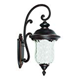 Yosemite Home Decor 4502LDIORB 3 Lights Exterior, Oil Rubbed Bronze Finish with Clear Water Glass Review