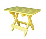 Phat Tommy Recycled Poly Resin Folding Side Table – Durable & Eco-Friendly Patio Furniture matches Adirondack, Yellow Review