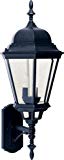Three Light Black Clear Glass Wall Lantern 1006BK For Sale Three Light Black Clear Glass Wall Lantern 1006BK For Sale