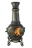 The Blue Rooster CAST ALUMINUM Gatsby Wood Burning Chiminea in Gold Accent. Review