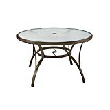 Hampton Bay Commercial Grade Aluminum Brown Round Outdoor Dining Table Hampton Bay Commercial Grade Aluminum Brown Round Outdoor Dining Table