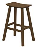 POLYWOOD 2002-TE Traditional Bar Height Saddle Seat Barstool, Teak POLYWOOD 2002-TE Traditional Bar Height Saddle Seat Barstool, Teak