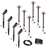 GOODSMANN Low Voltage Landscape Lighting Pro Light Set, Waterproof Low Voltage Lighting with Spike Stand for Garden, Yard, Pathway, Lawn, Driveway Outdoor Lighting 10-Piece 9920-9903-10 GOODSMANN Low Voltage Landscape Lighting Pro Light Set, Waterproof Low Voltage Lighting with Spike Stand for Garden, Yard, Pathway, Lawn, Driveway Outdoor Lighting 10-Piece 9920-9903-10