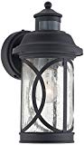 Capistrano 12 3/4″H Black Motion Sensor Outdoor Wall Light