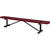 96″L Expanded Metal Mesh Flat Bench, Red