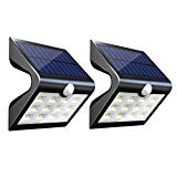 InnoGear 2nd Version 14 LED Solar Lights with Rear Projection Outdoor Motion Sensor Activated Security Night Light Auto On/Off Wall Lamp for Path Patio Yard Deck Porch Garden Fence, Pack of 2 For Sale
