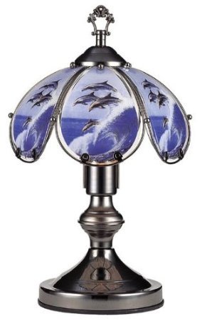 Dolphin Three Jumping Touch Lamp 14.25 in.