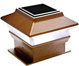 2 Pack Plastic Copper Square Post Deck Fence Mount For Wood Posts (Wood or Composite Posts : must be smaller than 3-13/16″ square)