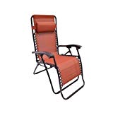 Premium Patio Chairs Zero Gravity Chair Caravan Canopy Lounge Outdoor Folding Recliner Terra Cotta Review