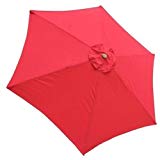 Red 9 Foot Patio Umbrella Canopy Replacement 6 Rib Review