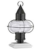 Cheap Norwell Lighting 1511-BL-CL Classic Onion Single Light Outdoor Post Lantern In Black With Clear Glass