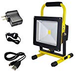 10W Portable Outdoor LED Floodlight Rechargeable IP65 Work Light Lamp for Contractors, Home & Farm, Job Site & Large Areas