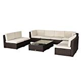 U-MAX 7 Piece 3-14 Pieces Patio PE Rattan Wicker Sofa Set Sectional Furniture (BR-10 Pieces)