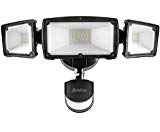 Amico 39W 3-Head LED Security Lights Motion Outdoor, Motion Sensor Light Outdoor, 3500 Lumens, 6000K, Waterproof, IP65 ETL, Motion Activated Flood Light (Black)  For Sale