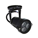 LemonBest Waterproof 12V 6 watts Cast-Aluminum LED Outdoor Landscape Metal Spotlight Fixture IP65 Warm white for path steps lighting