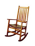 Wood Rocker Arm Chair Warm Brown For Sale