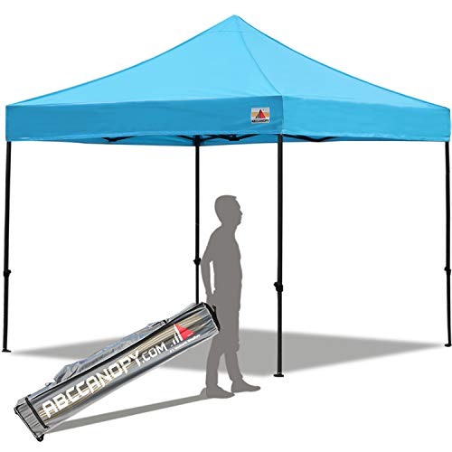 ABCCANOPY Pop up Canopy Tent Commercial Instant Shelter with Wheeled Carry Bag, 10x10 FT Sky Blue