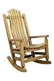 Montana Woodworks Homestead Collection Adult Wood Log Rocker, Exterior Stain Finish For Sale