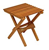 Byer of Maine 18″ Wooden Camping and Patio Outdoor Folding End Table – Natural Finish