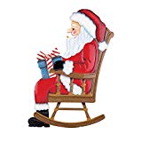 Collections Etc Outdoor Christmas Decoration – Rocking Chair Mr. & Mrs. Santa Claus, Santa