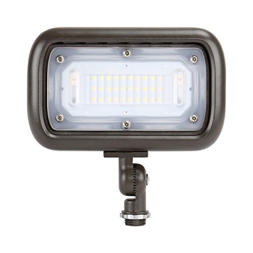 Cheap GKOLED 30W LED Floodlight, Outdoor Security Fixture, Waterproof, 100W PSMH Replace, 2700 Lumens, 3000K Warm White, 70CRI, 120-277V, 1/2? Adjustable Knuckle Mount, UL-Listed, 5 Years Warranty