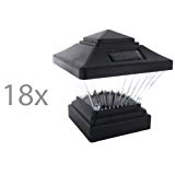 Cheap (18 Pack) Solar Powered Black Outdoor Garden Deck Dock 4×4 PVC Fence Post Light