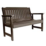 Highwood Lehigh Garden Bench, 4 Feet, Weathered Acorn For Sale